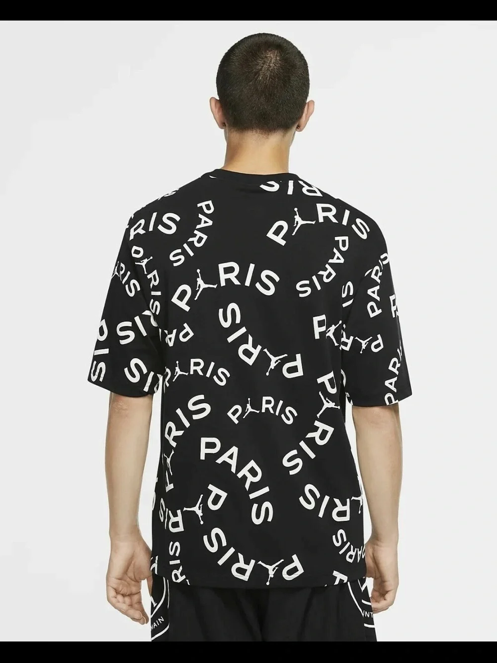 Air Jordan Mens Paris Saint-Germain Allover Print Jock Tag Black Size Medium